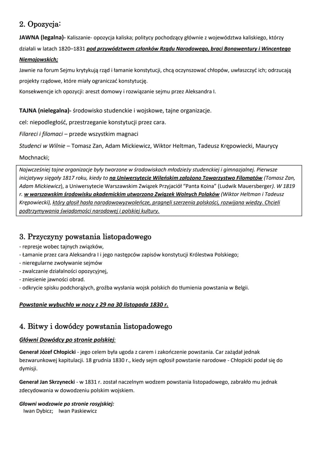 POLACY I ZIEMIE POLSKIE W 1. POŁOWIE XIX WIEKU.
Ziemie polskie w latach 1815-1830 posiadały różny status Po upadku Napoleona doszło do ponow