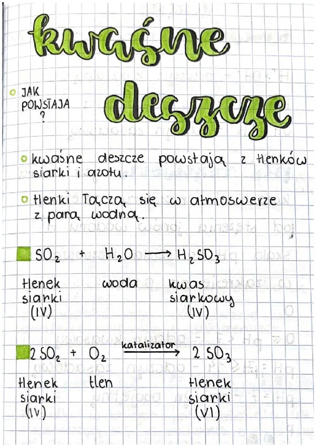 Kwasne Deszcze - Jak Powstają i Jakie Mają Skutki?
