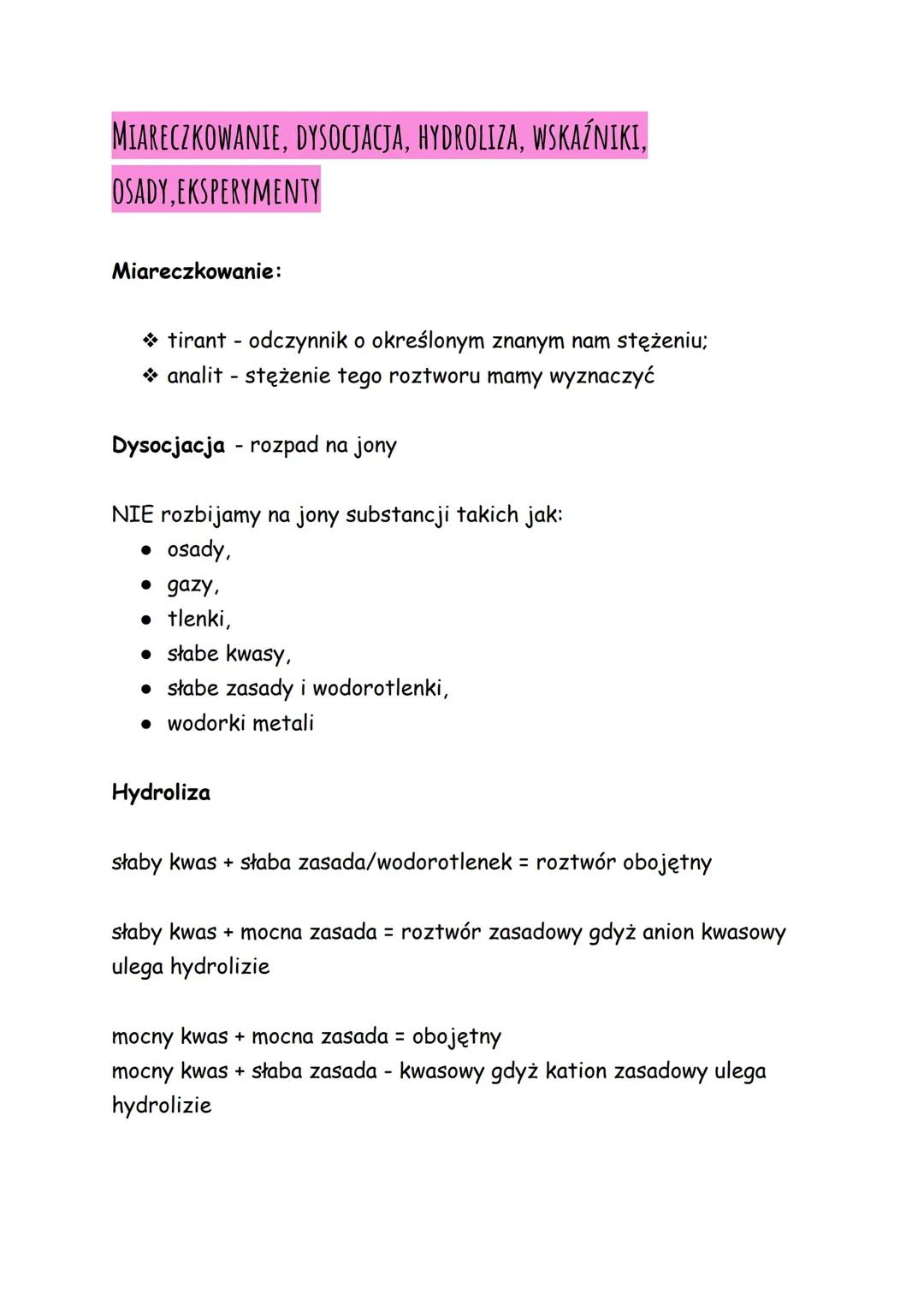 Miareczkowanie i Dysocjacja: Wprowadzenie do Chemii