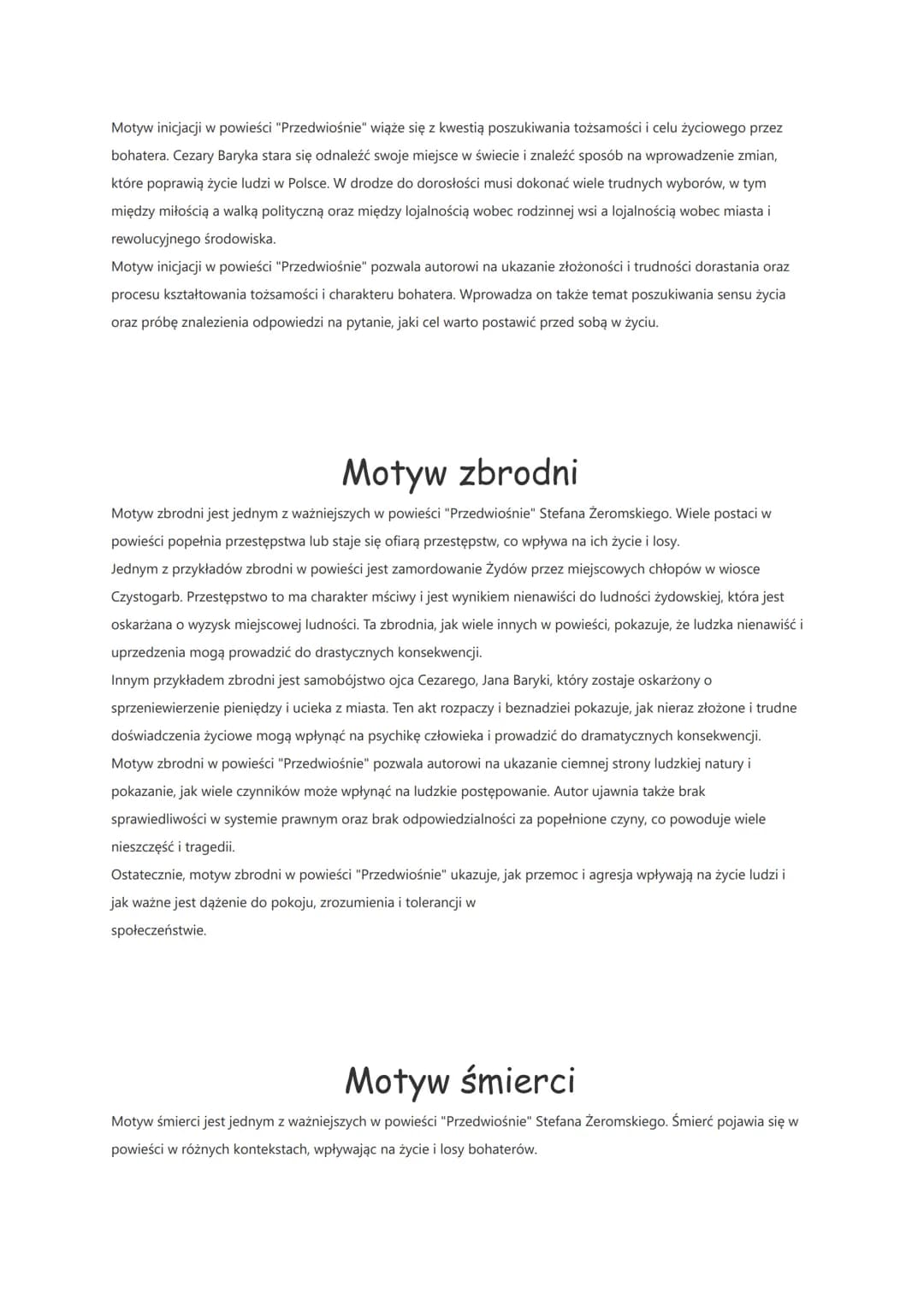 Przedwiośnie- motywy
Motyw ideologii
W powieści "Przedwiośnie" Stefana Żeromskiego istnieje silny motyw ideologii, który koncentruje się na
