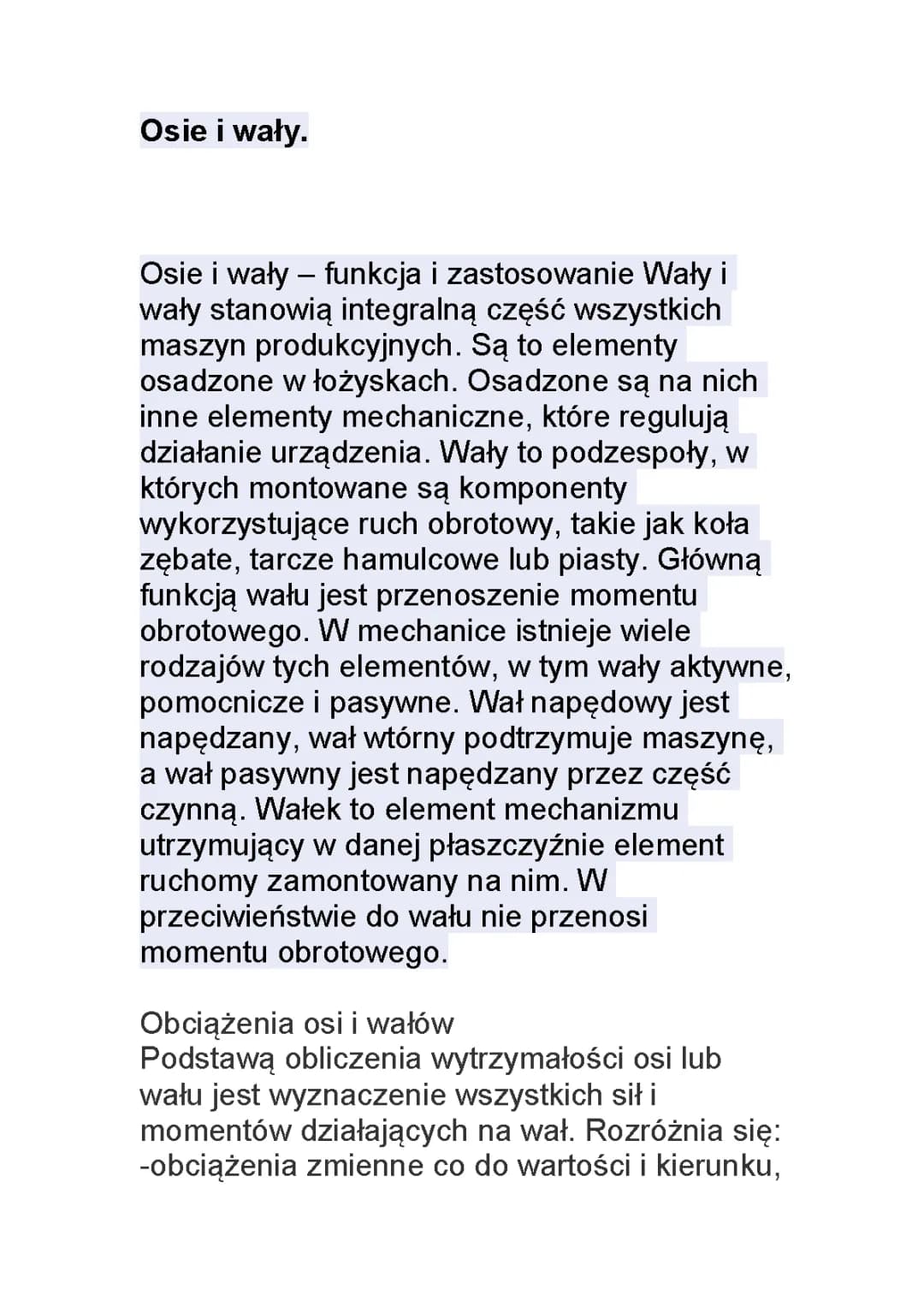 Rodzaje osi i wałów - Co to są osie i czym się różni wał od osi?