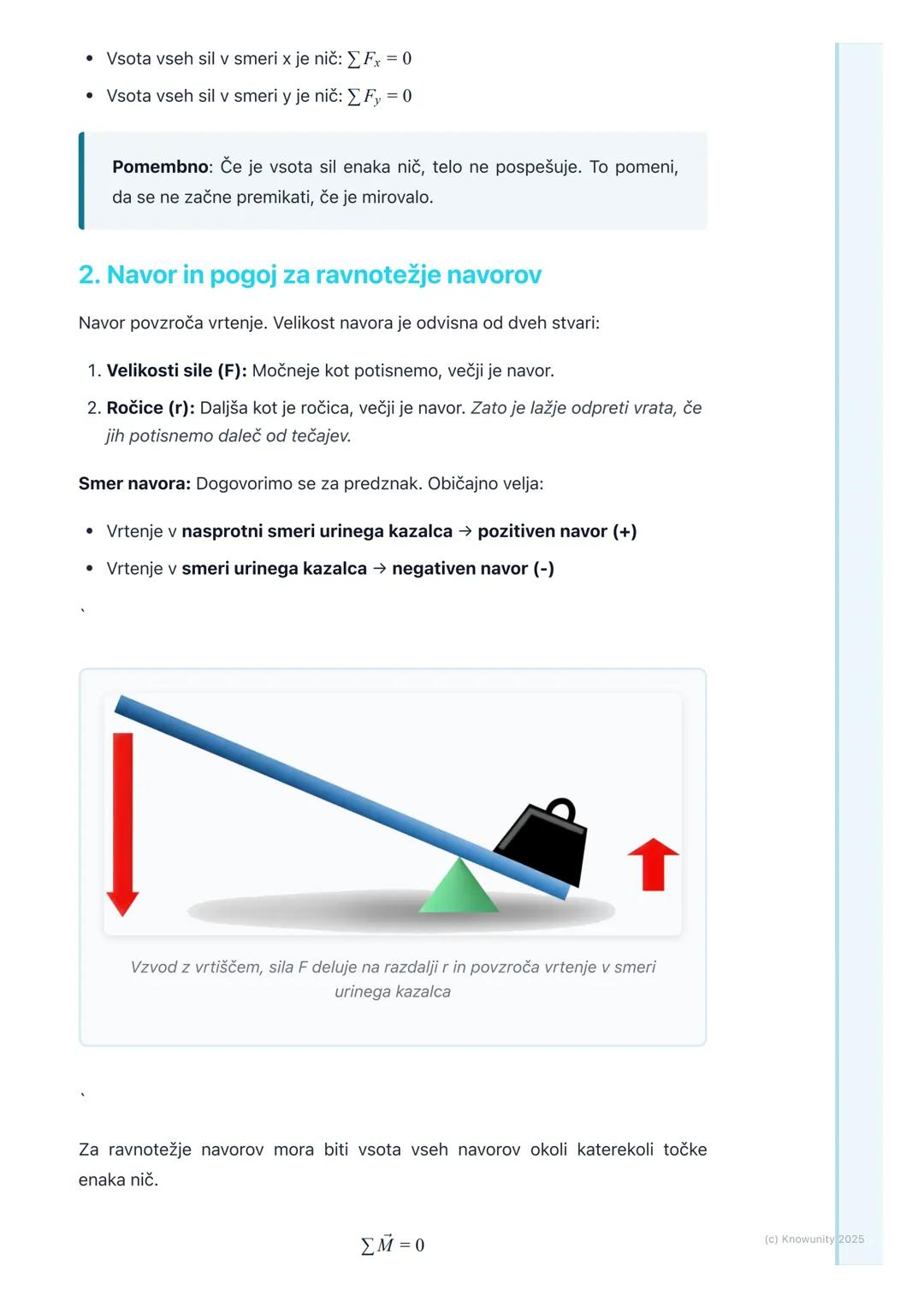 # Sile, navori in ravnotežje

Uvod v sile, navore in ravnotežje

To je osnova mehanike. Brez razumevanja ravnotežja ne moremo graditi
mostov