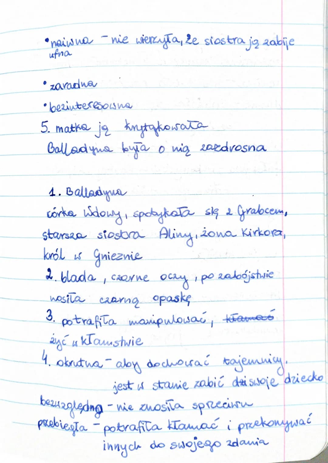 1. Alina M
siectra Wolowy
przez balladyng, zatochana
Filow, się w niej zakochał
2. Warkocz, różana cera, fiotkowe
1
młodsza,
stos z sióster,