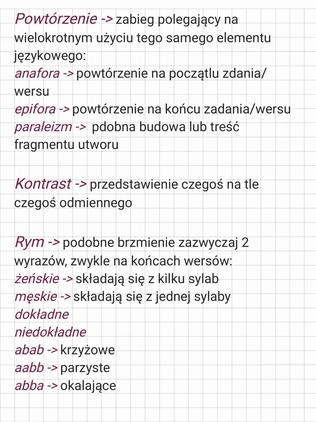 Środki stylistyczne
Epitet -> uwydatnia cechy rzeczowników, np.
Mocna nić
Porównanie -> zestawienie kilku
przeciwstawiennych rzeczy, zjawisk