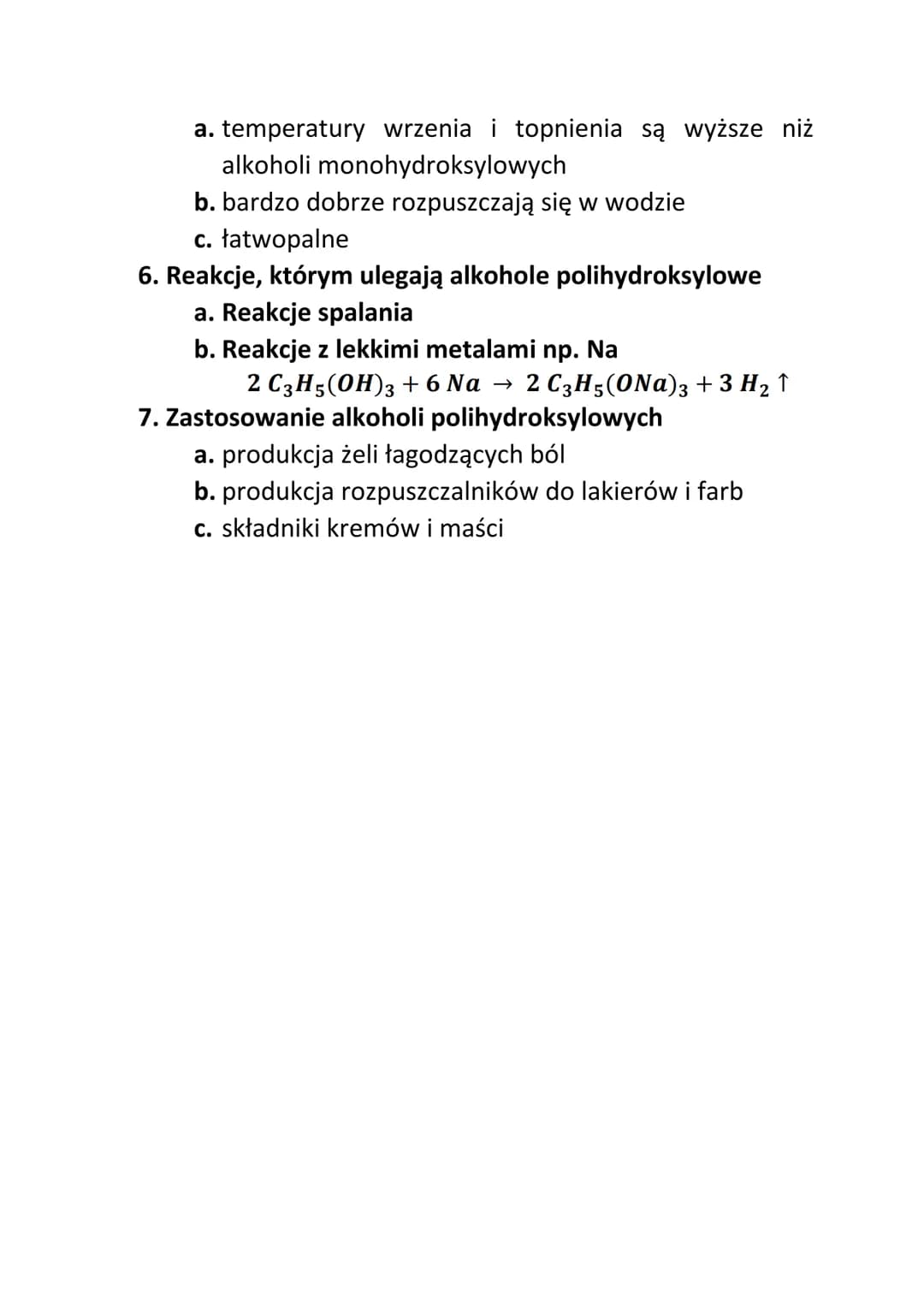 Alkohole polihydroksylowe
1. Co to są alkohole polihydroksylowe?
Alkohole polihydroksylowe to jednofunkcyjne pochodne
węglowodorów. W ich cz