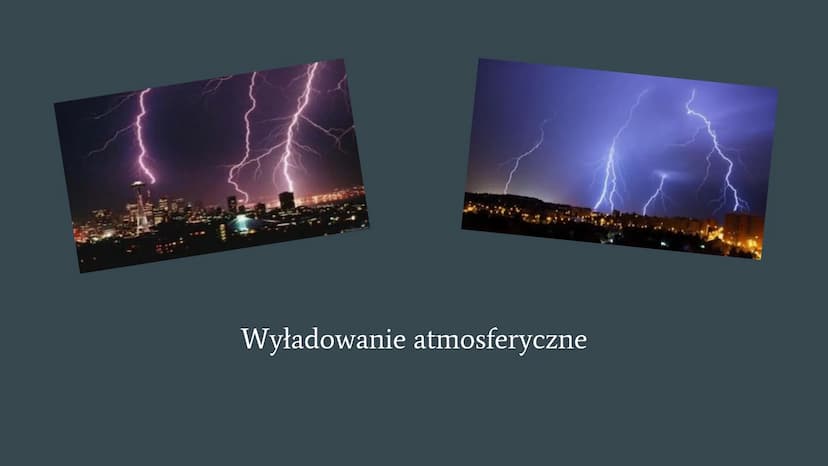 Wyładowania atmosferyczne Wyładowanie atmosferyczne - co to?
Wyładowania atmosferyczne to wyładowania elektryczne zachodzące wewnątrz chmur,