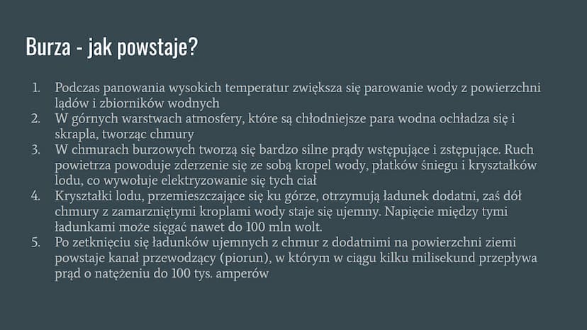 Wyładowania atmosferyczne Wyładowanie atmosferyczne - co to?
Wyładowania atmosferyczne to wyładowania elektryczne zachodzące wewnątrz chmur,
