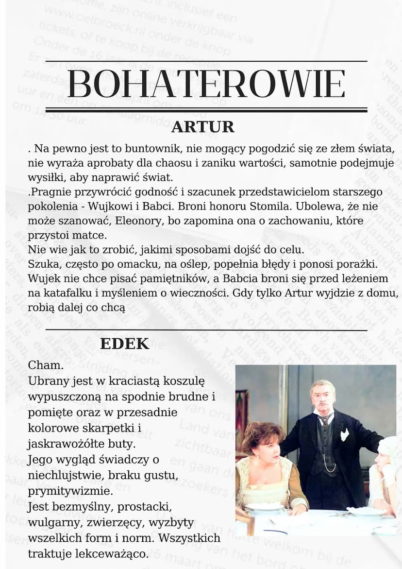 GATUNEK
JEST TO
TRAGIKOMEDIA,
DRAMAT
GROTESKOWY
Ma elementy_parodii,
groteski i absurdu
Jest też dramatem akcji
z jednym głównym
ciągiem zda