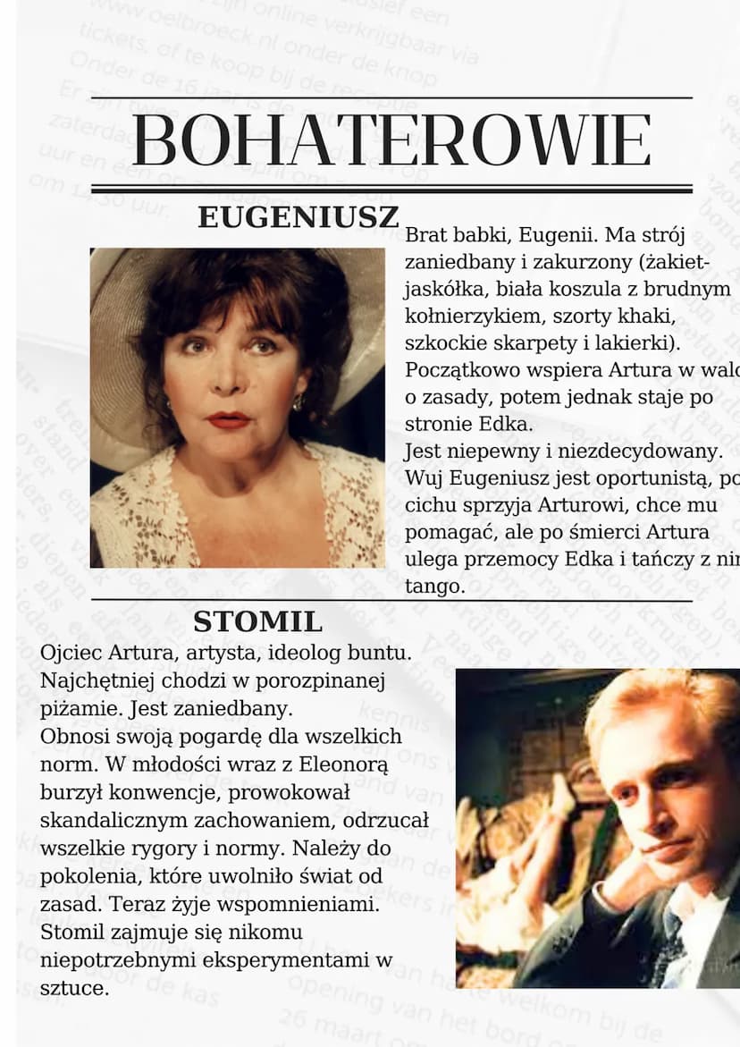 GATUNEK
JEST TO
TRAGIKOMEDIA,
DRAMAT
GROTESKOWY
Ma elementy_parodii,
groteski i absurdu
Jest też dramatem akcji
z jednym głównym
ciągiem zda