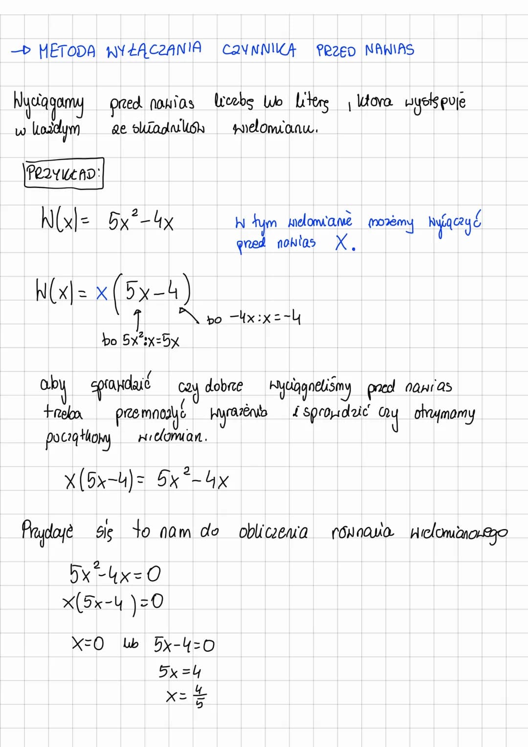 ROZKŁAD
WIELOMIANU NA
CZYNNIKI
Definicja
Raziazyć wielomian
w postaci
Pozwala to nam na
2
no. postać ogólna: W(x) = x² +5x+6
postać iloczyno