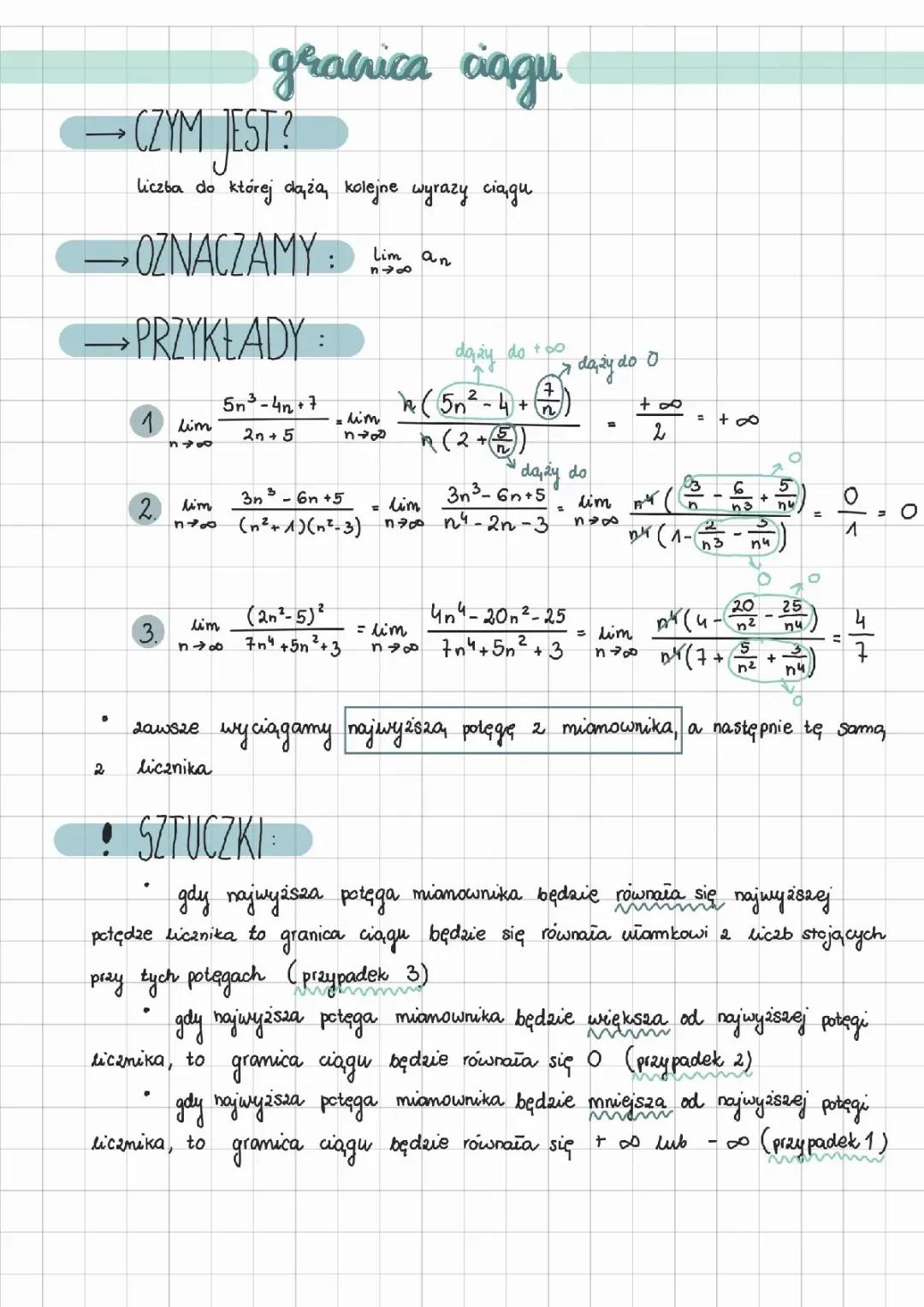 Jak obliczyć granicę ciągu? Przykłady i twierdzenie o trzech ciągach