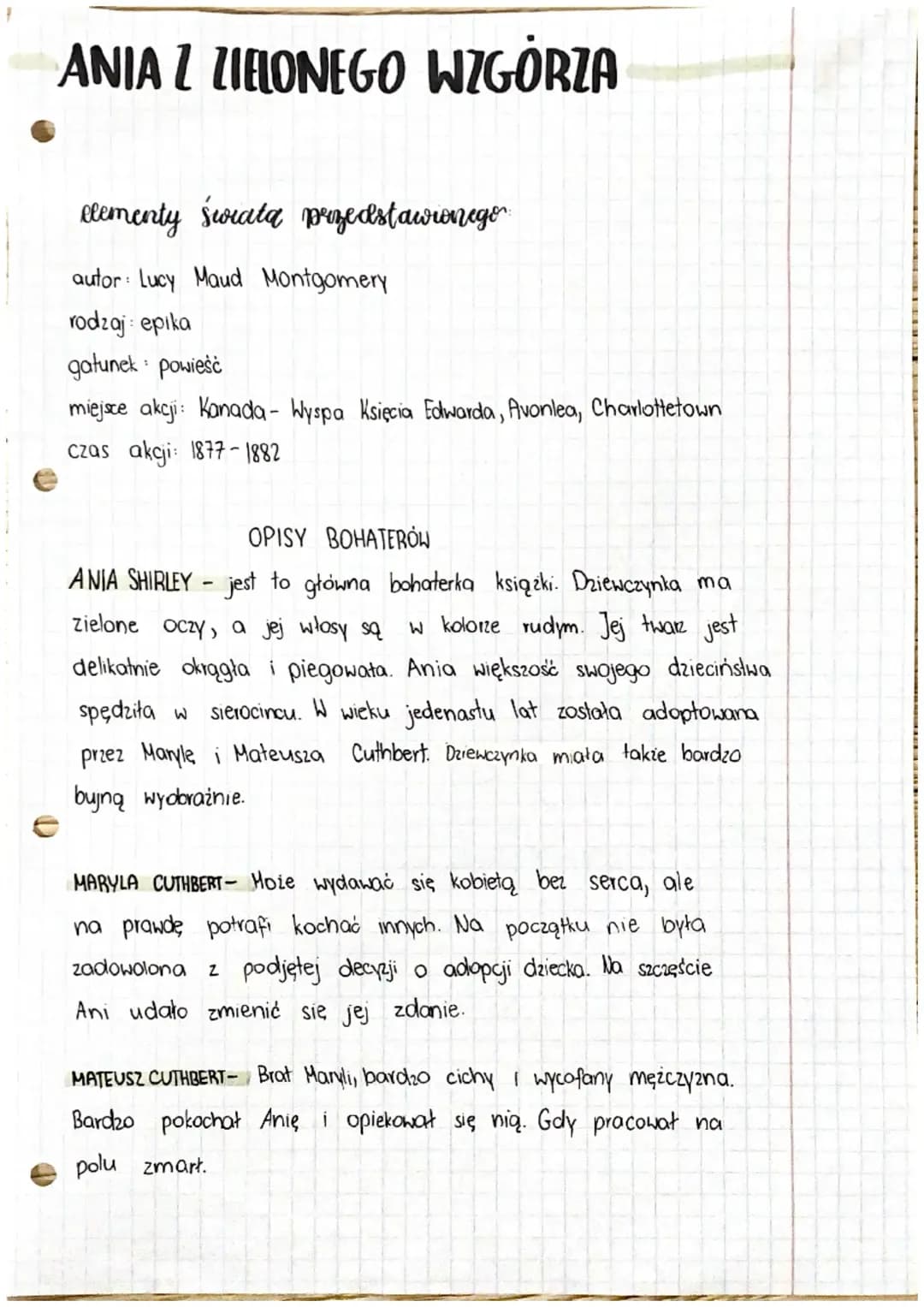 Ania z Zielonego wzgórza 