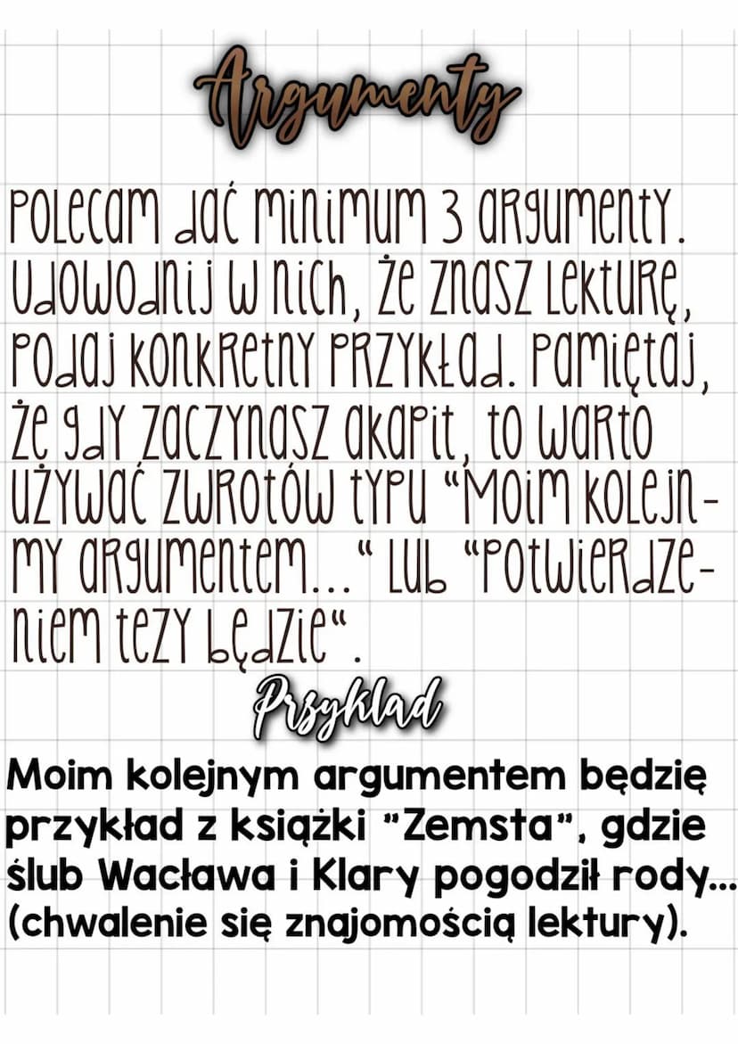 Rosprawka
wstęp: W wstępie sformUŁuj tezę
Lub hipotezę. Możesz też zdefiniować
Motyw zawarty w temacie.
rozwinięcie: W ROZWinięciu Podaj
arg
