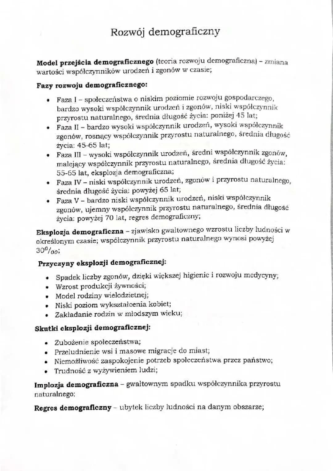 Rozwój demograficzny