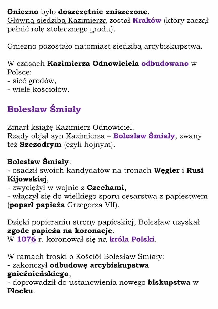 Upadek i odbudowa
państwa pierwszych
Mieszko II
Piastów
Zmarł król Bolesław Chrobry - 1025 r.
Rządy objął jego syn Mieszko II, który koronow