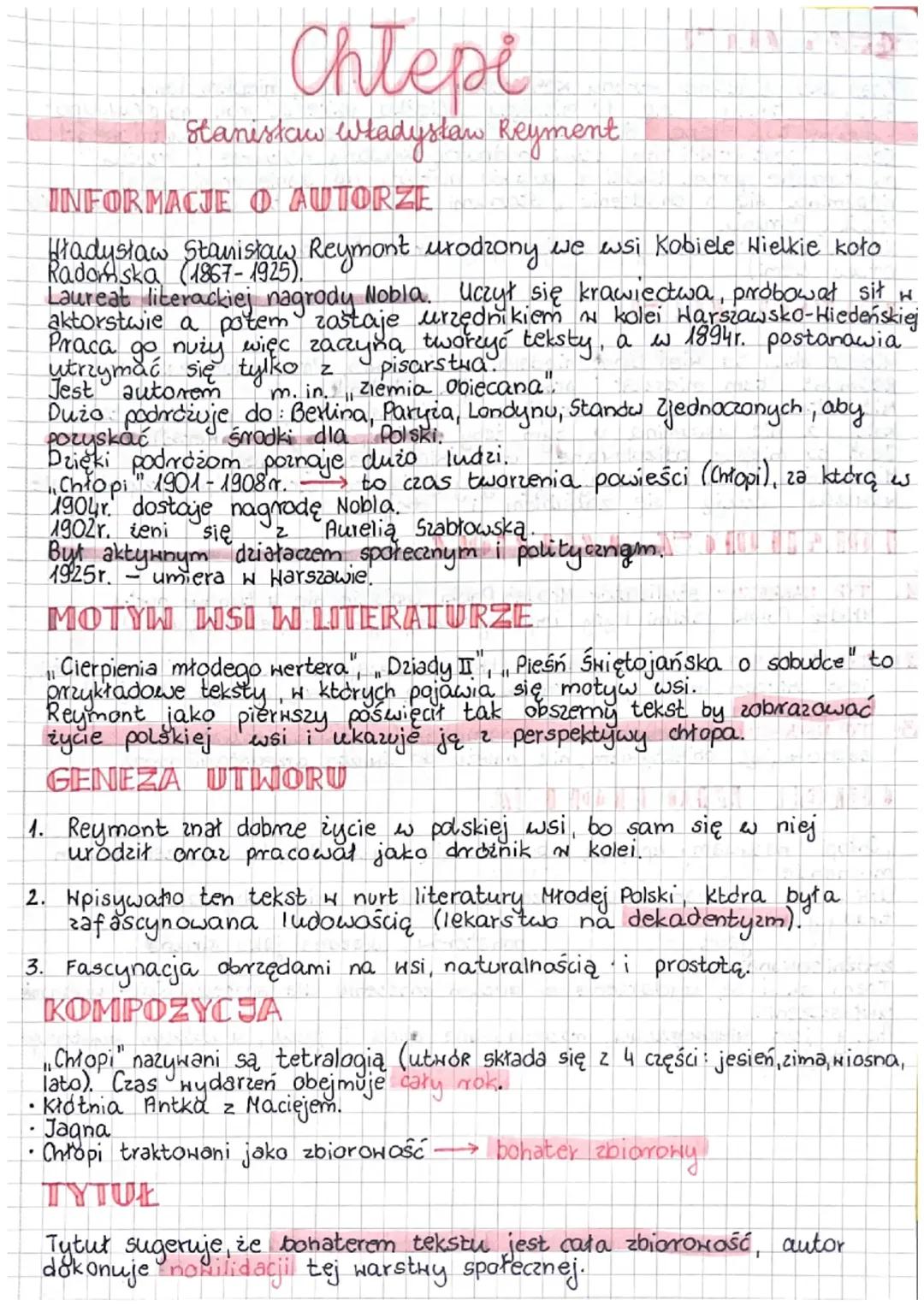 Władysław Reymont "Chłopi"