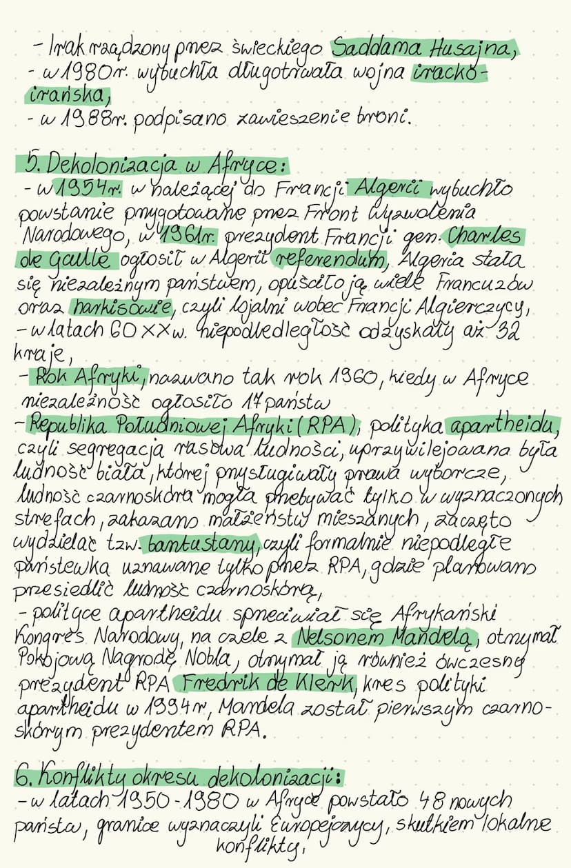 Bliski Wschód i Afryka
Il wojnie światowej
po
1. Powstanie Izraela:
• napływ Żydów do Palestyny,
- w listopadzie 1944r. ON Z podjęło decyzje
