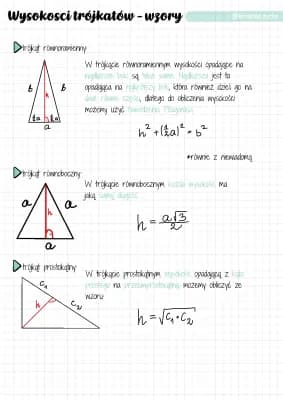 Know Wysokości w trójkącie. Środkowe w trójkącie  thumbnail