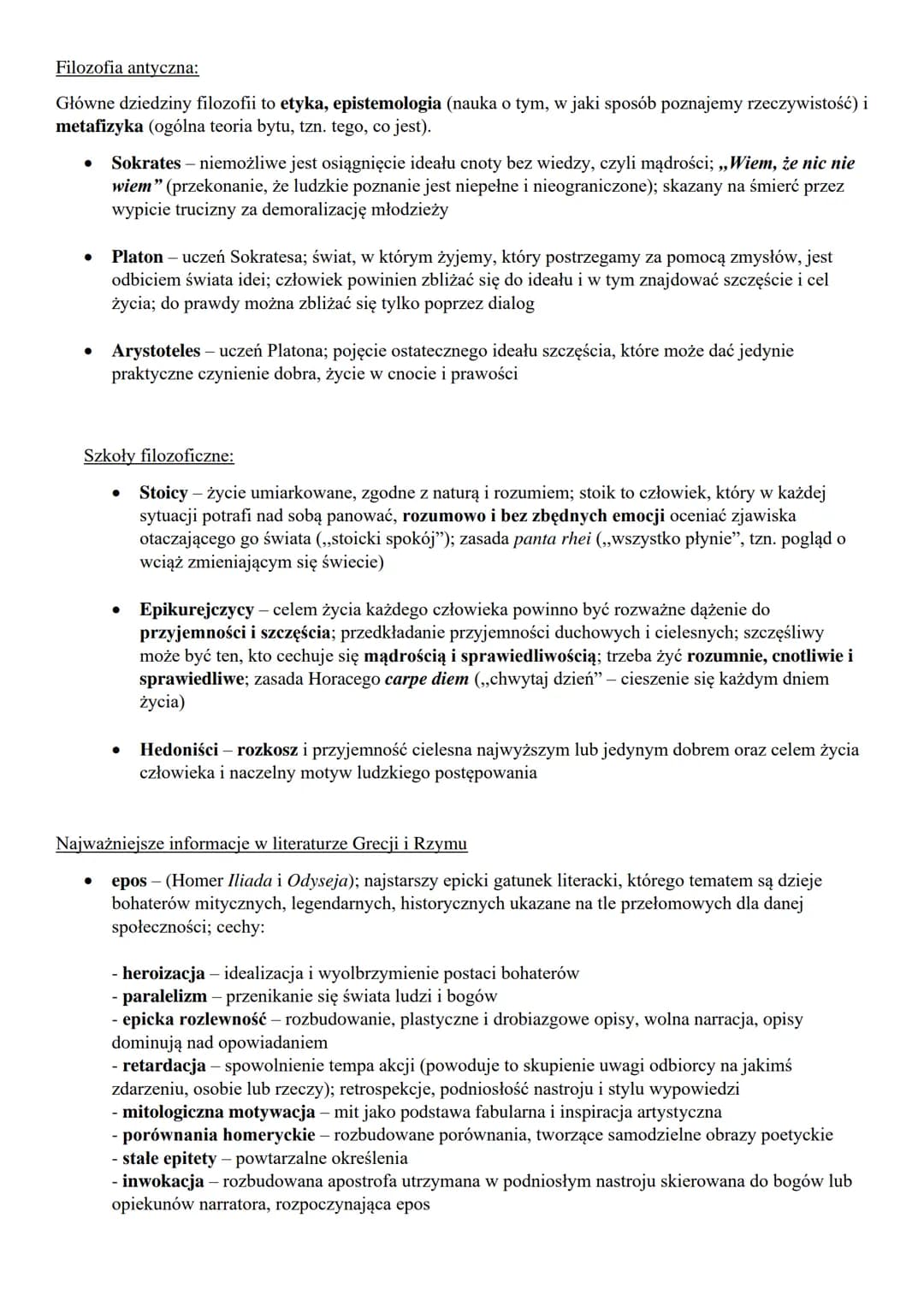 Antyk
Antykiem nazywamy starożytną cywilizację i kulturę grecko-rzymską. Trwał od IX/VIII w. p.n.e. do
476 r. n.e. kiedy to upadło Cesarstwo