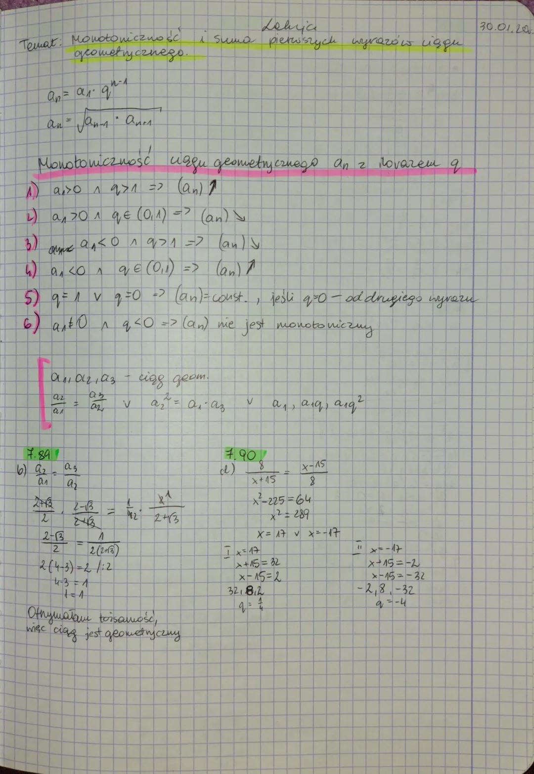 # Ciąg geometryczny

Def
Ciąg (an) nazywamy geometryczuyor wtedy, goly hardy wyner, oprócz pierwszego.
powstaje prez wymnożenie ryram popred