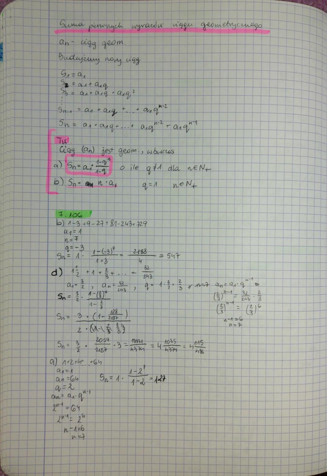 # Ciąg geometryczny

Def
Ciąg (an) nazywamy geometryczuyor wtedy, goly hardy wyner, oprócz pierwszego.
powstaje prez wymnożenie ryram popred