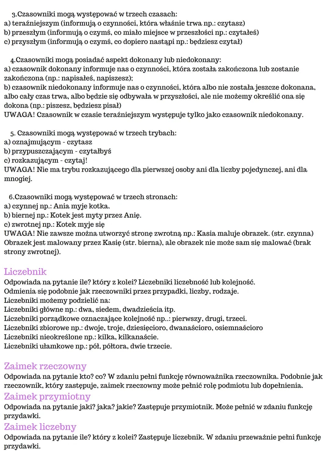 Rzeczownik
Odpowiada na pytanie kto? co?
Rzeczowniki są nazwami osób, zwierząt, rzeczy, zjawisk i pojęć abstrakcyjnych.
Odmieniają się przez