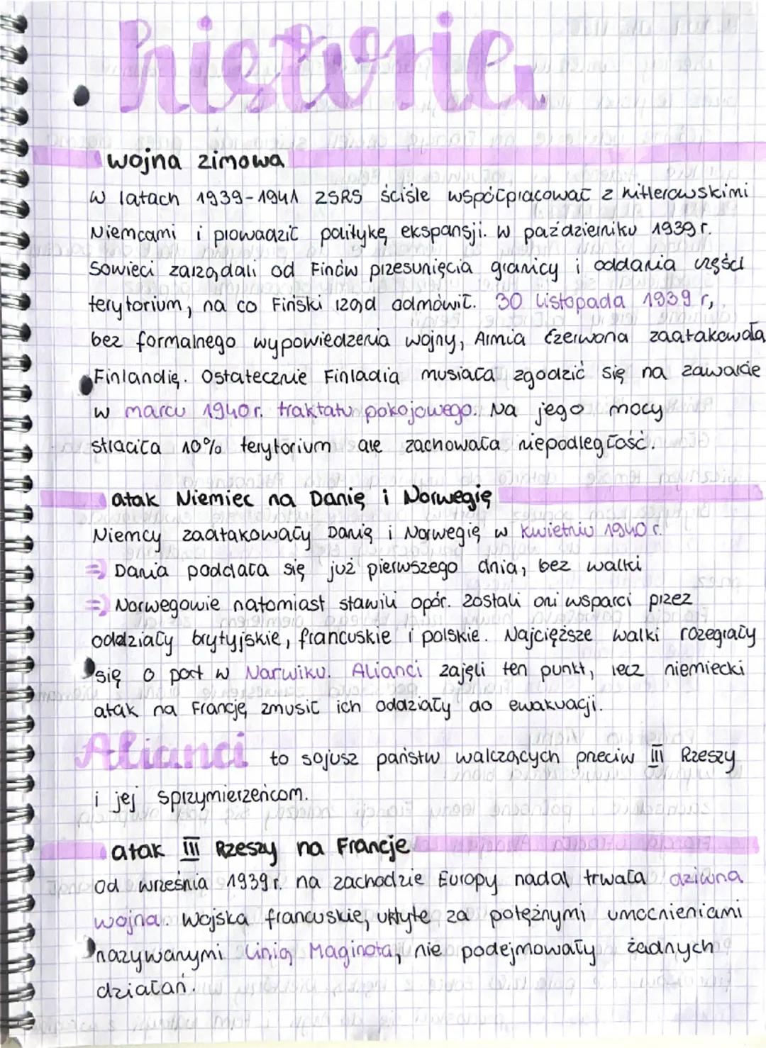 historie
wojna zimowa
W latach 1939-1941 2SRS ściśle współpracował z kitlerowskimi
Niemcami i prowadzić paitykę, ekspansji. W październiku 1