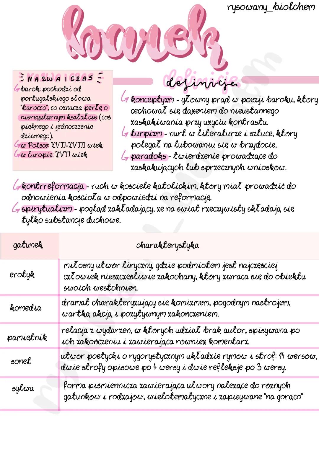 Barok - Kluczowe informacje