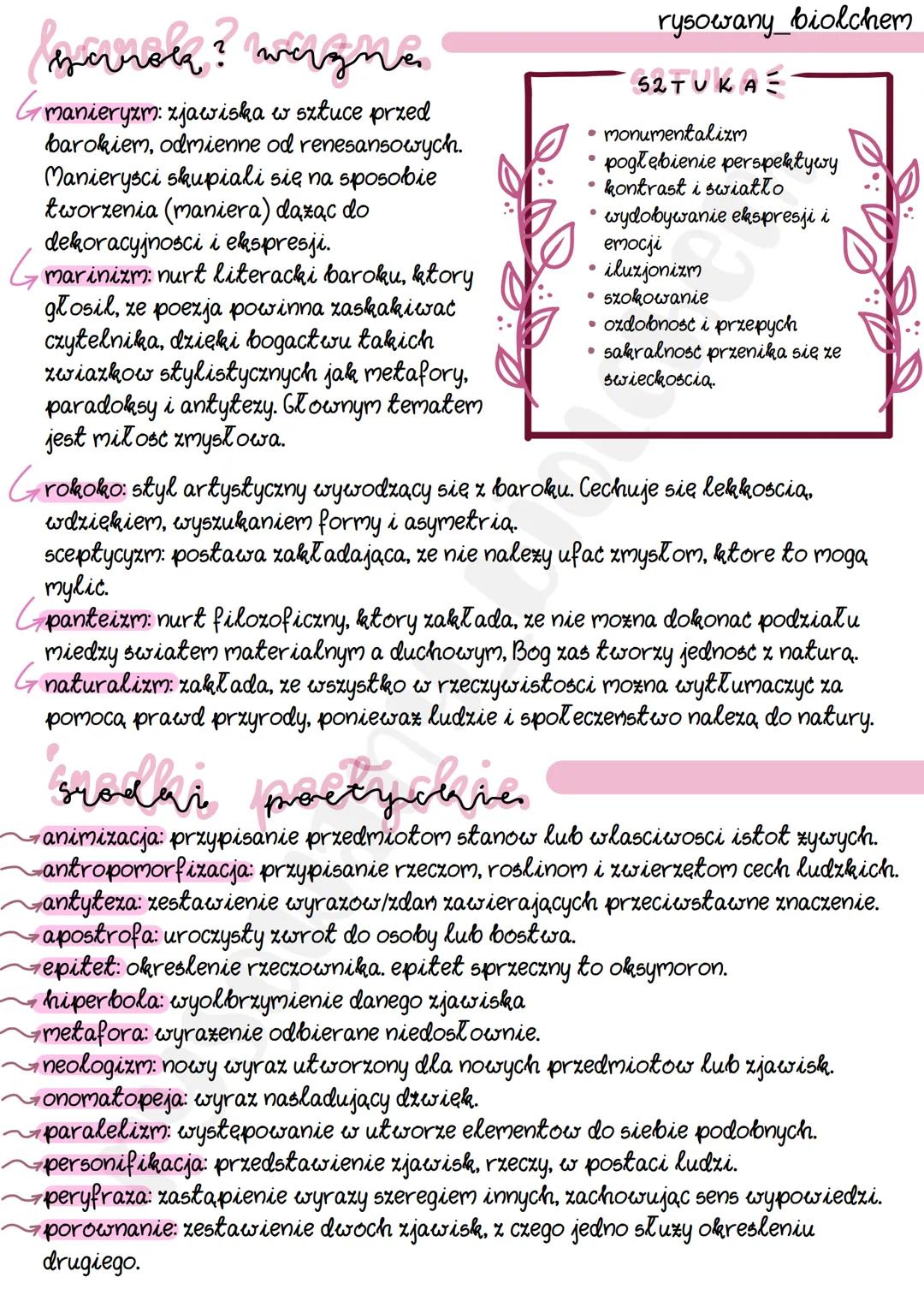 NA2WAIC₂AS =
barok: pochodzi od
portugalskiego słowa
"barocco", co oznacza perłę o
nieregularnym kształcie (cos
pięknego i jednocześnie
dziw