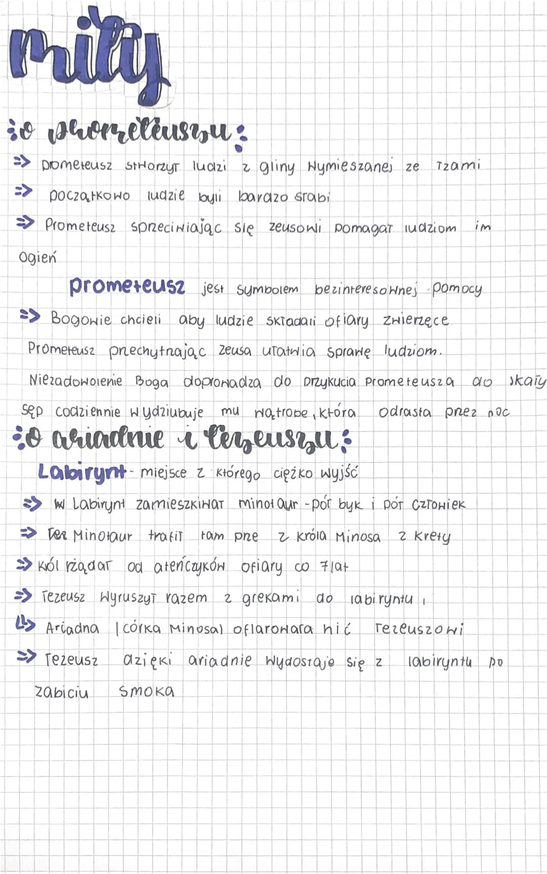 mity
so phomeleuszu!
prometeusz StHorzy ludzi z gliny Nymieszanej ze
początkowo ludzie byli bardzo stabi
→>>Prometeusz sprzeciwiając się zeu