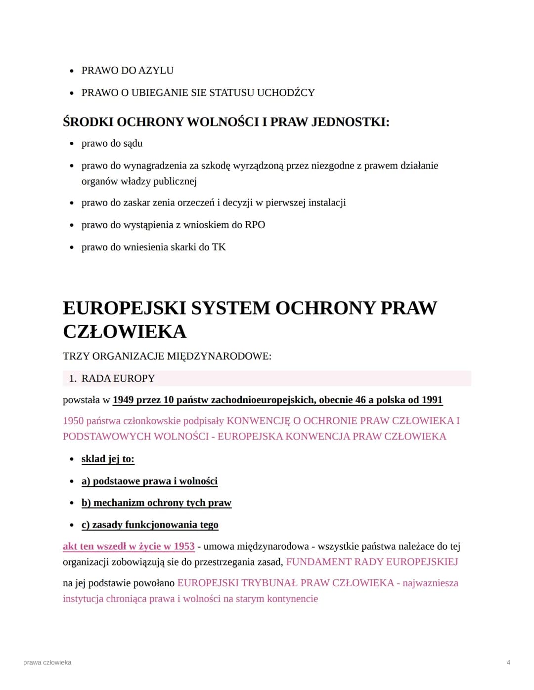 prawa człowieka
O
PRAWO CZŁOWIEKA - jest to zbiór uprawnień, które przysługuja każdej
osobie od chwili urodzenia aż do śmierci, nie wymagaja