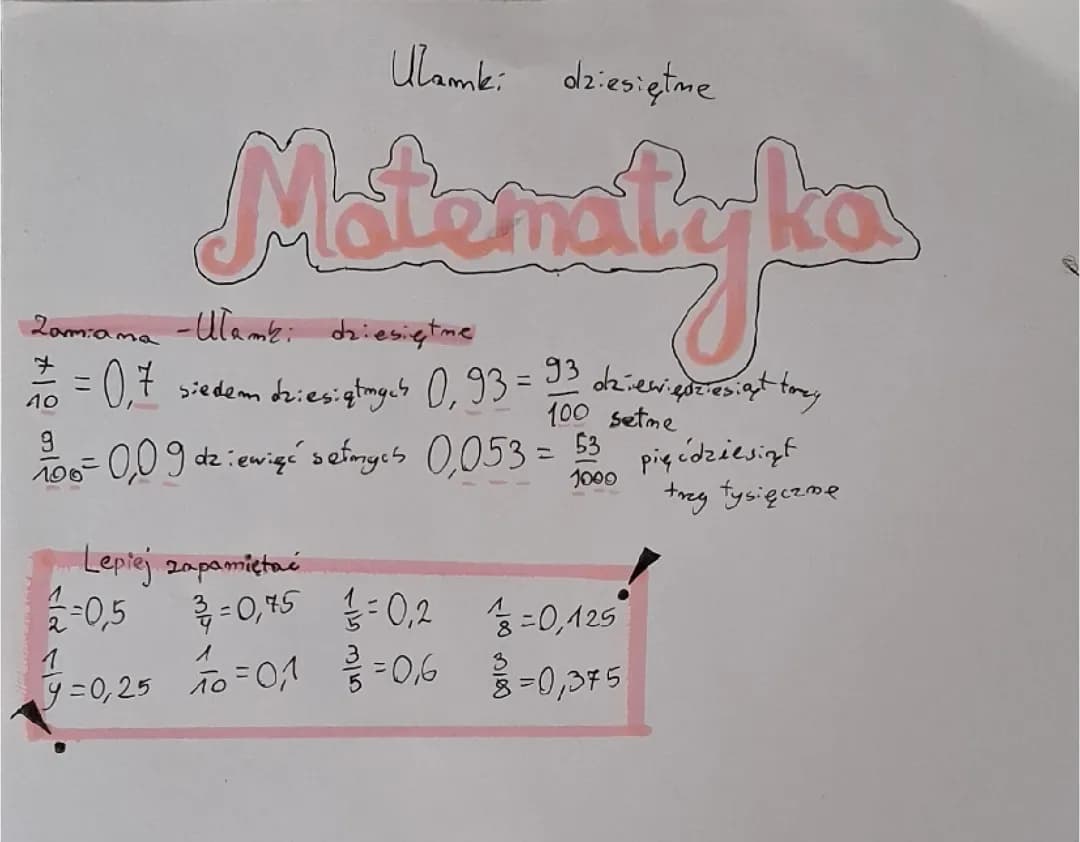 Ułamki dziesiętne 