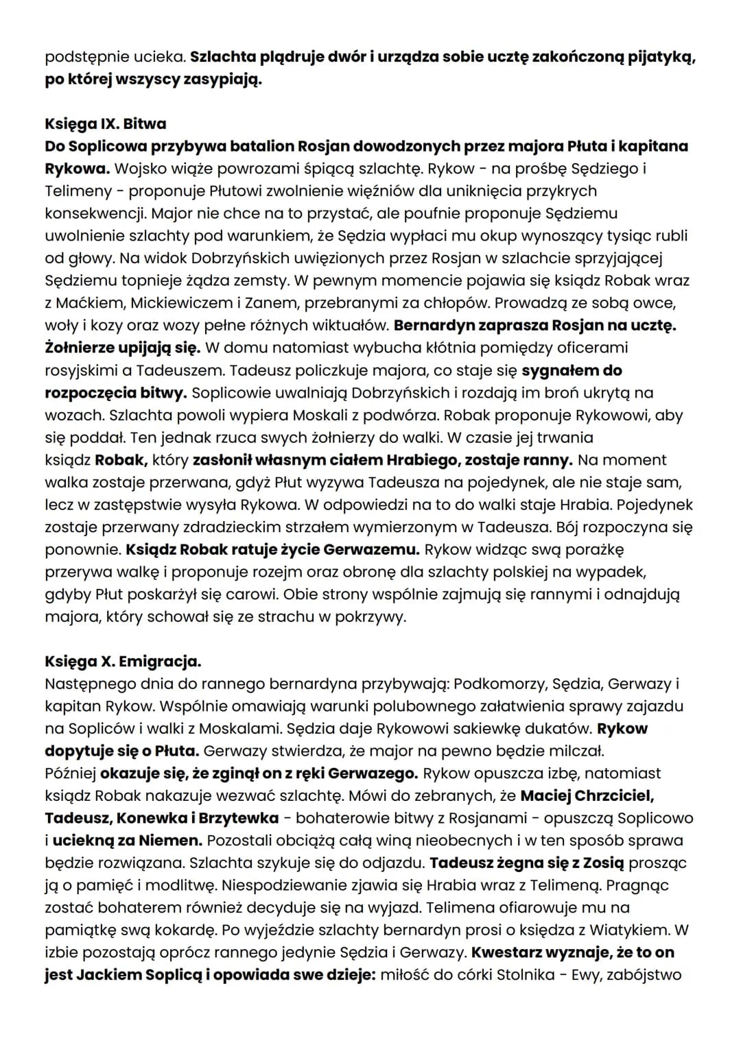 Plan wydarzeń:
Księga V: Kłótnia
37. Telimena przedstawia Zosię w towarzystwie.
38. Tadeusz odkrywa swoją pomyłkę, dotyczącą Telimeny i Zosi