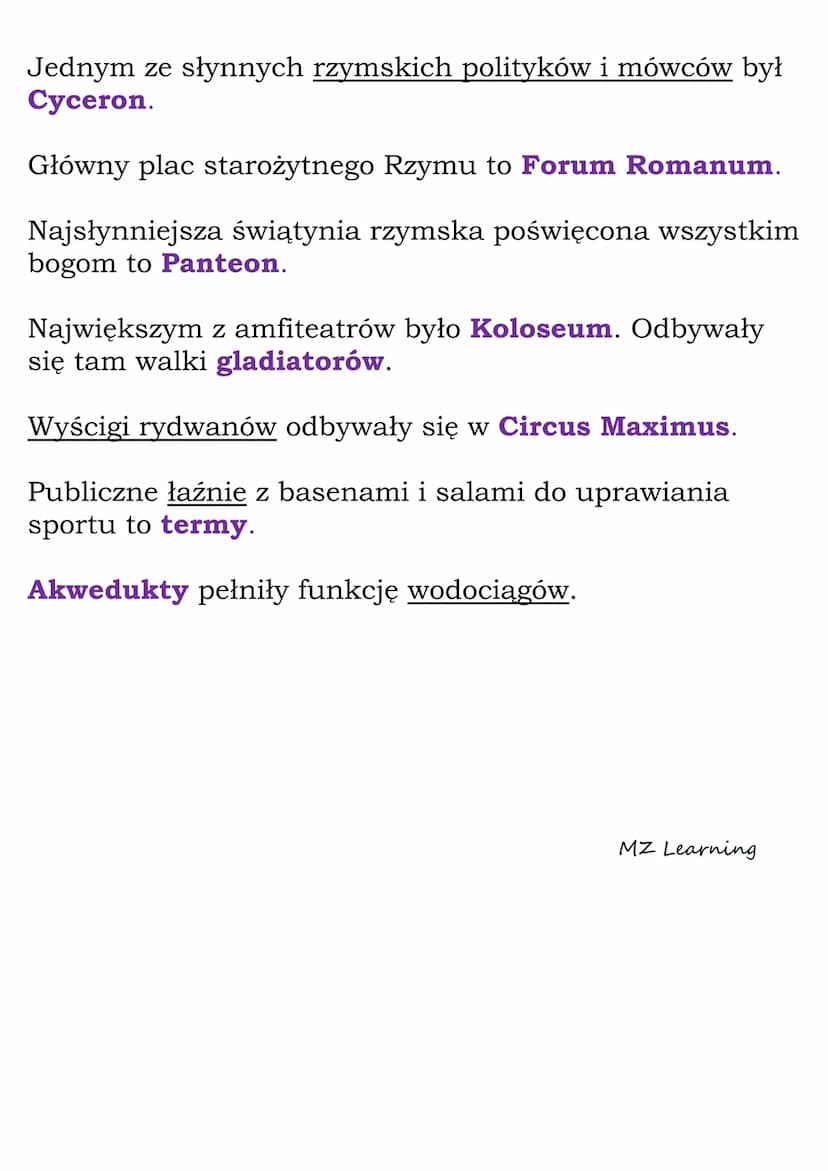 Kultura i dokonania
Rzymian
Według wierzeń Rzymian bóg sprawujący władzę nad
innymi bogami oraz ludźmi to Jowisz.
Rzymska bogini sztuki, rze