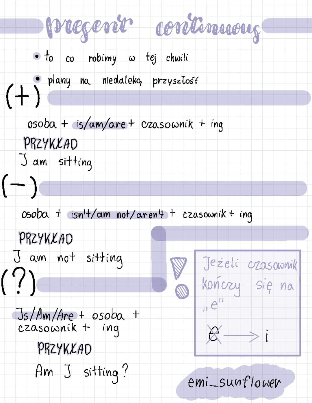 present continuous