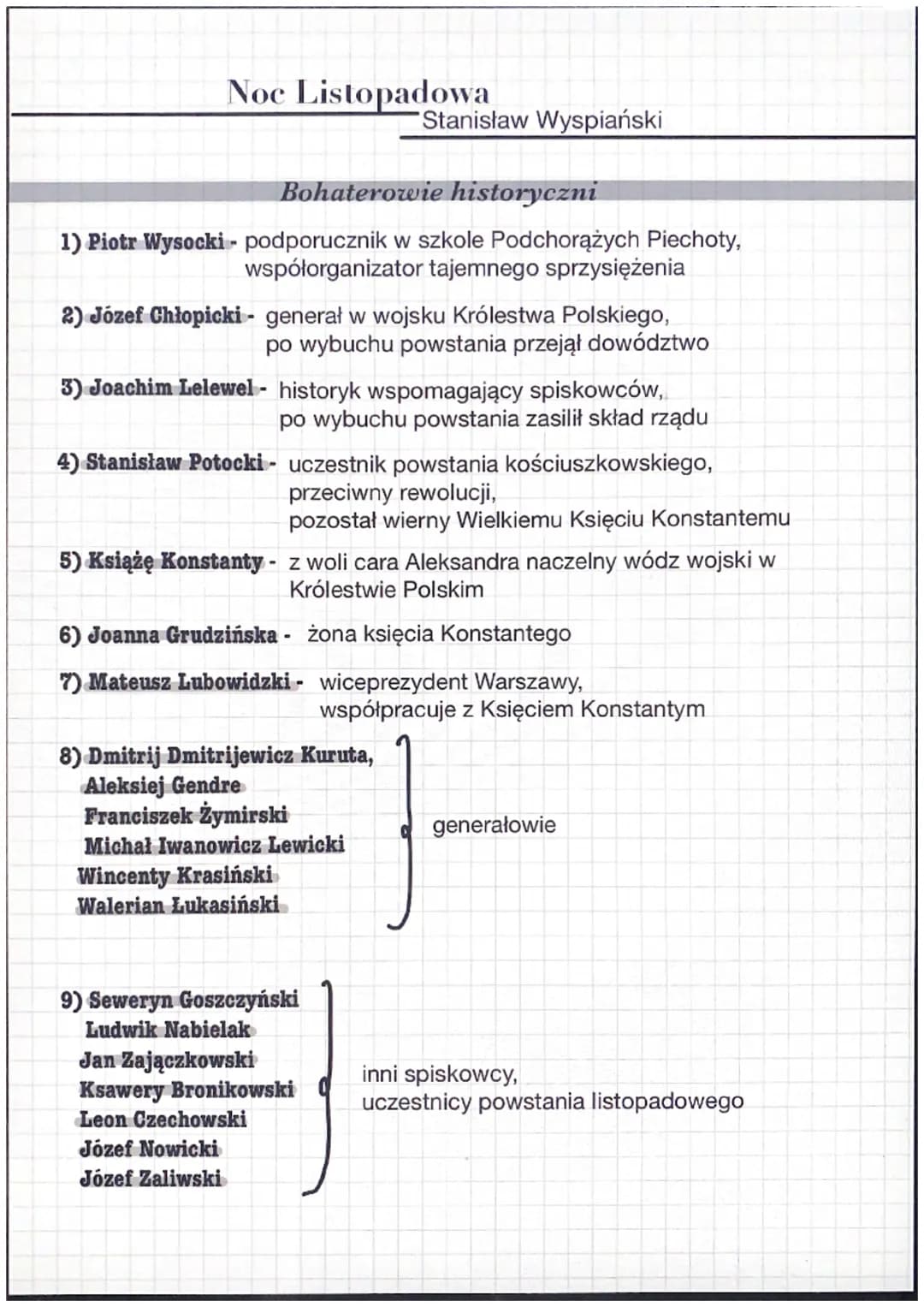 Noc Listopadowa
Stanisław Wyspiański
⚫ Epoka literacka: Młoda Polska
• Gatunek: dramat neoromantyczny, dramat sceniczny, dramat symboliczny
