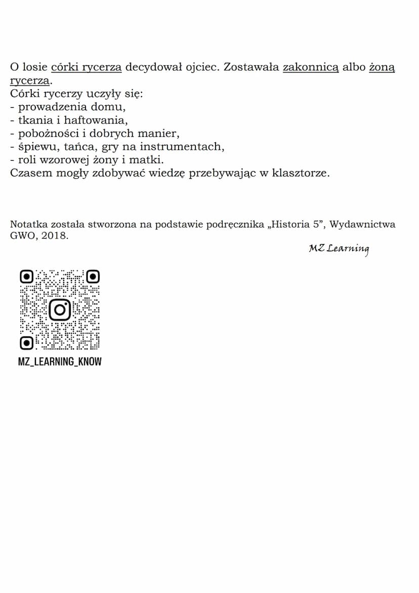 MZ_LEARNING KNOW
Na rycerskim zamku
-
Klasa 5, Historia, GWO
Rycerze główna siła średniowiecznej armii. Nie miała z nimi szans
lekkozbrojna 