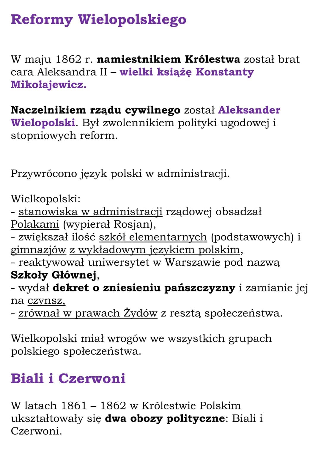 Druga połowa XIX wieku
Dział II, Część 2 (lekcje 14-19)
Kl 7, WSiP
Królestwo Polskie przed
powstaniem styczniowym
Królestwo Polskie na począ