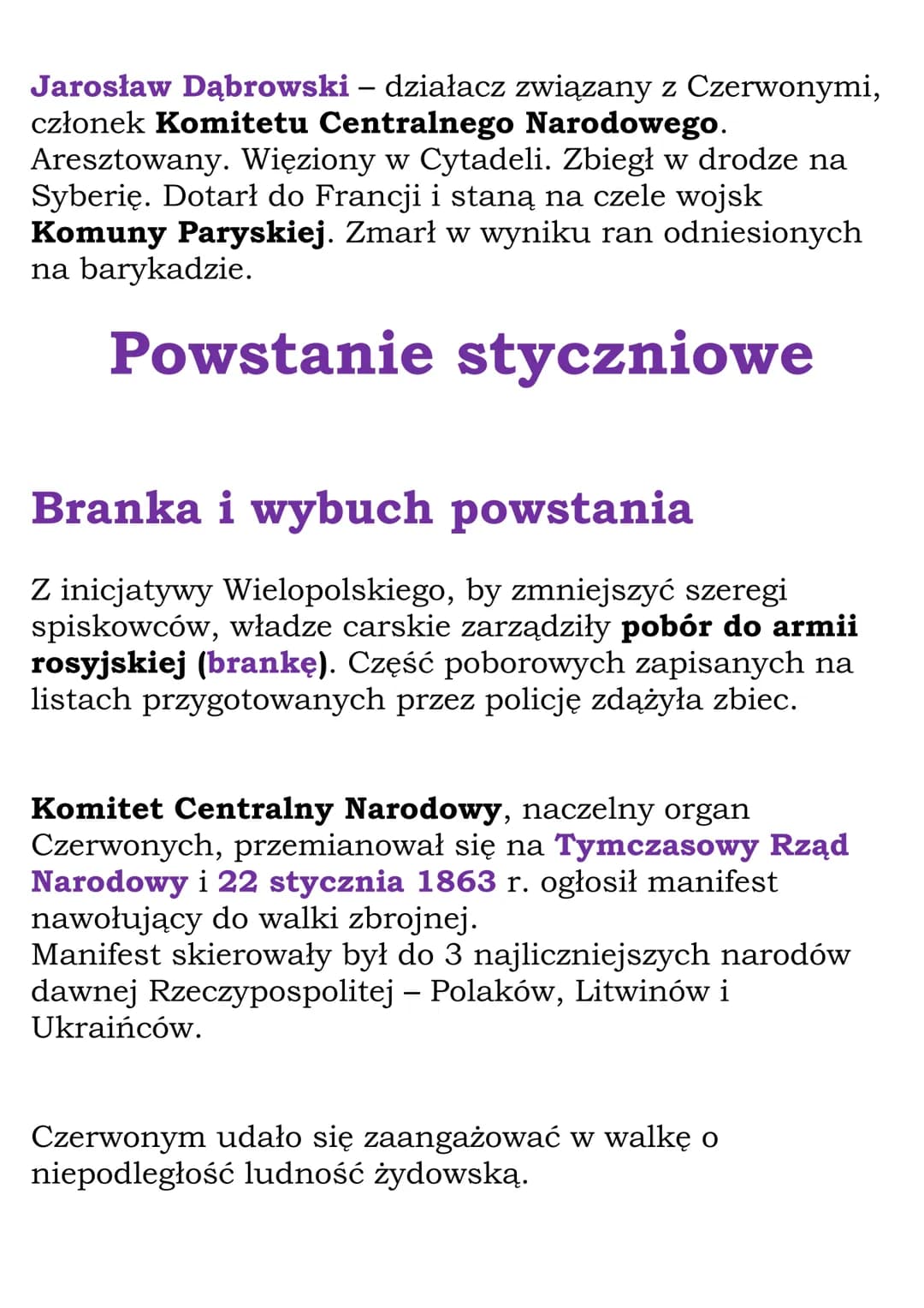 Druga połowa XIX wieku
Dział II, Część 2 (lekcje 14-19)
Kl 7, WSiP
Królestwo Polskie przed
powstaniem styczniowym
Królestwo Polskie na począ