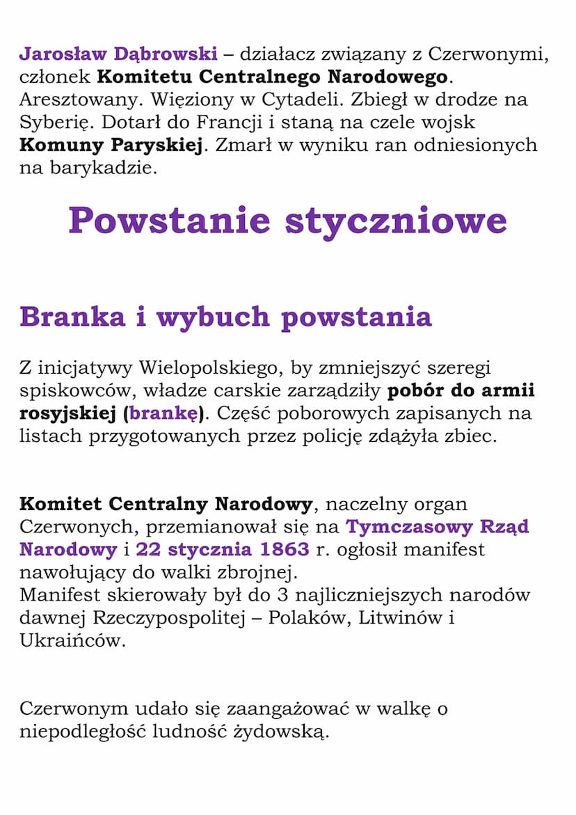 Druga połowa XIX wieku
Dział II, Część 2 (lekcje 14-19)
Kl 7, WSiP
Królestwo Polskie przed
powstaniem styczniowym
Królestwo Polskie na począ