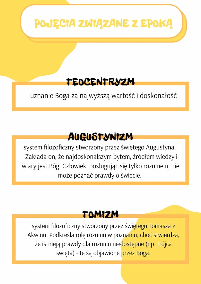 ŚREDNIOWIECZE
Nazwę tę epoce nadali twórcy renesansu,
wywodząc ją od łacińskiego słowa media
ates co oznacza wieki średnie. Początek
średnio