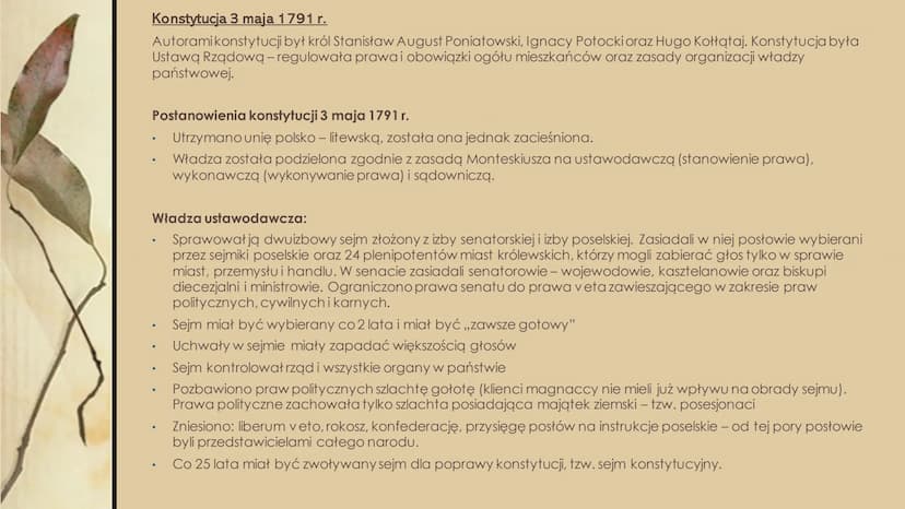 
<p>Sejm Wielki (Czteroletni) 1788–1792 był próbą przeprowadzenia koniecznych reform na skutek trudnej sytuacji politycznej. W skład sejmu w
