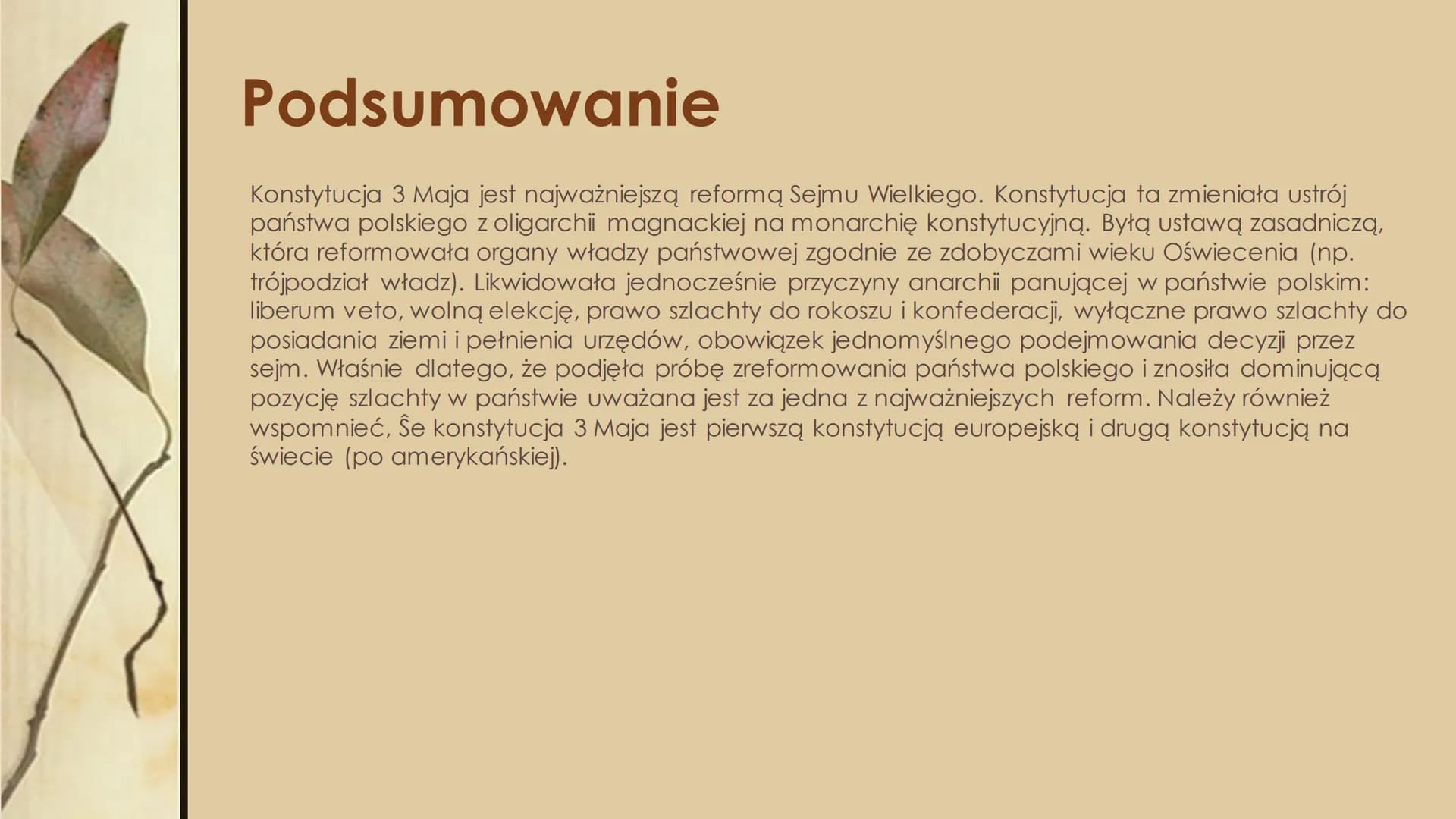 
<p>Sejm Wielki (Czteroletni) 1788–1792 był próbą przeprowadzenia koniecznych reform na skutek trudnej sytuacji politycznej. W skład sejmu w