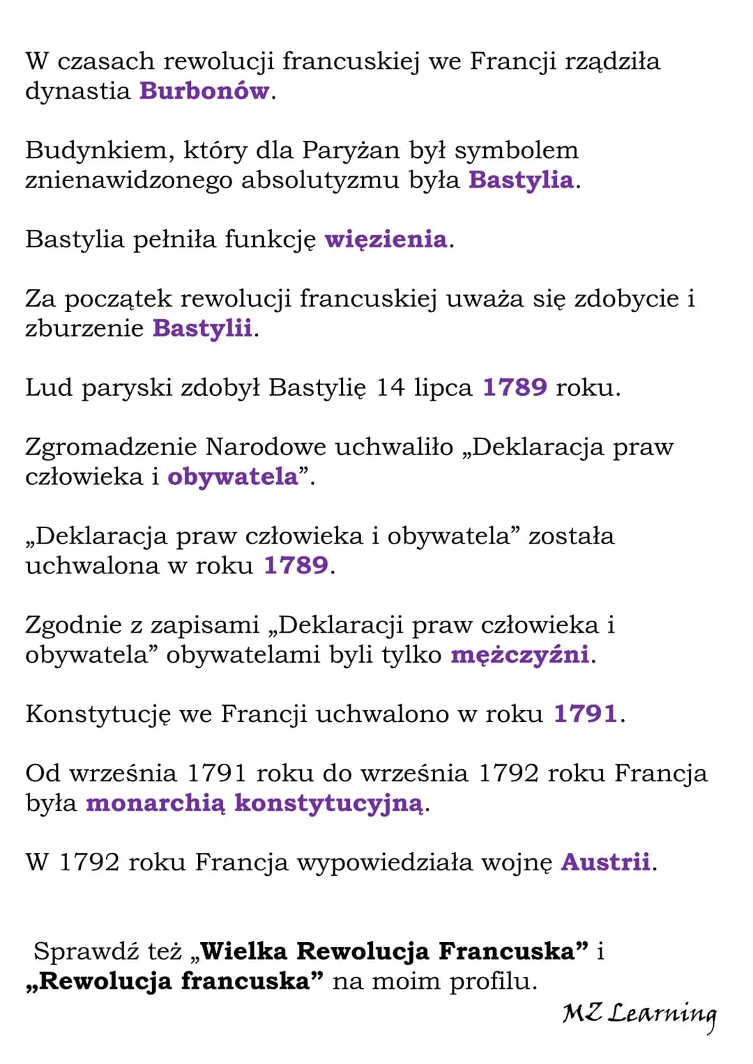 Wielka Rewolucja
Francuska - Test
XVIII-wieczne społeczeństwo francuskie było podzielone
na stany.
trzy
dwa
cztery
Stan pierwszy składał się