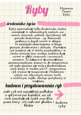 Know Ryby - kręgowce środowisk wodnych. thumbnail