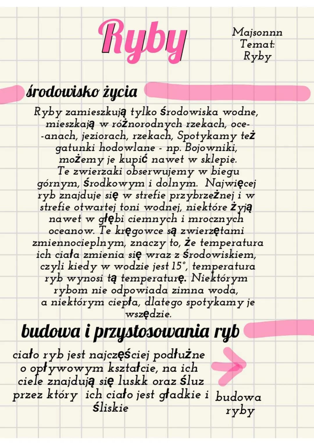 Wędrówki ryb
Co to są tak wlasciwie wędrówki ryb? otóż są to
wyprawy które odbywają np. łosoś lub
wegorz, ich celem jest tarło ( czyli wcześ