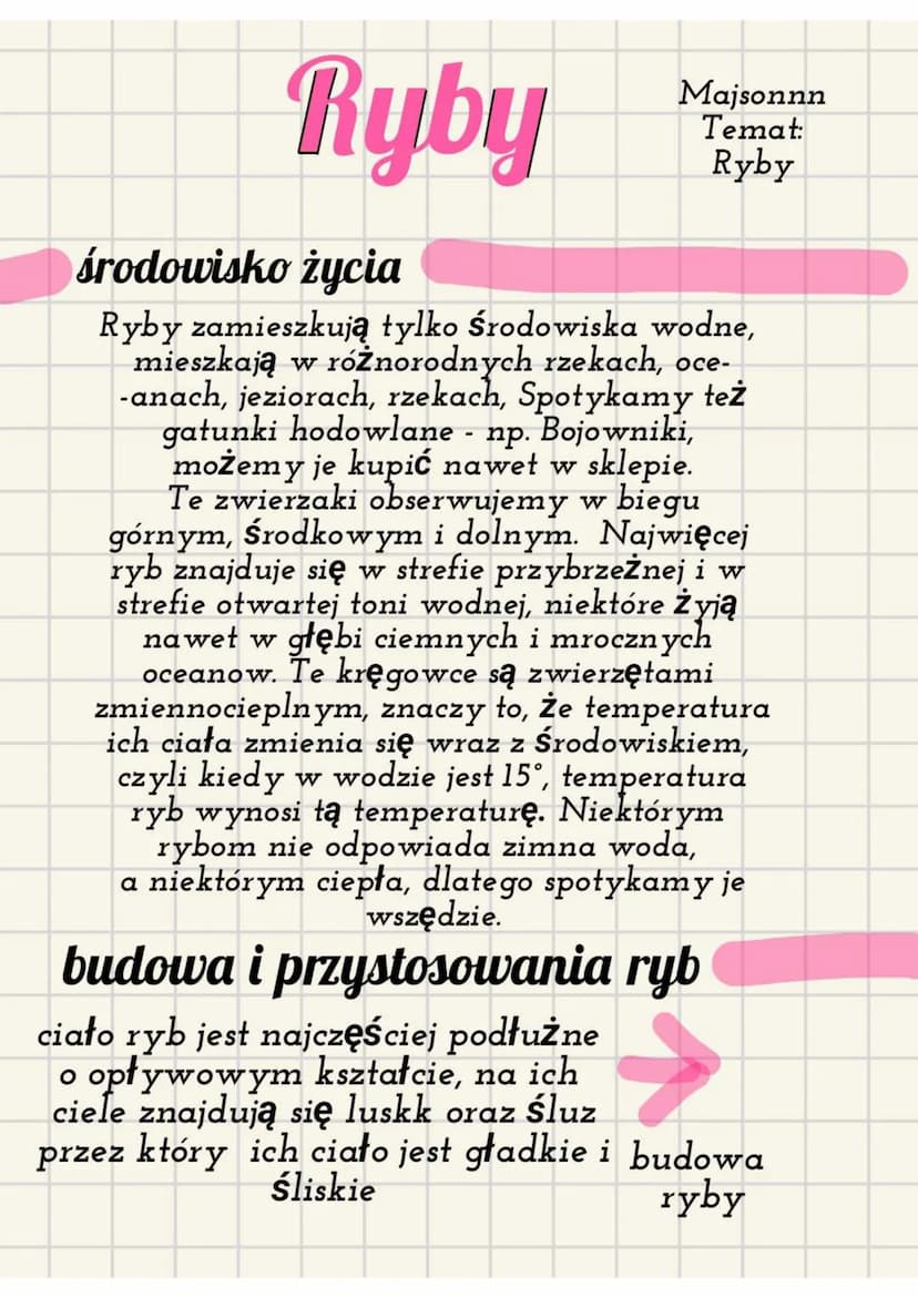 Wędrówki ryb
Co to są tak wlasciwie wędrówki ryb? otóż są to
wyprawy które odbywają np. łosoś lub
wegorz, ich celem jest tarło ( czyli wcześ