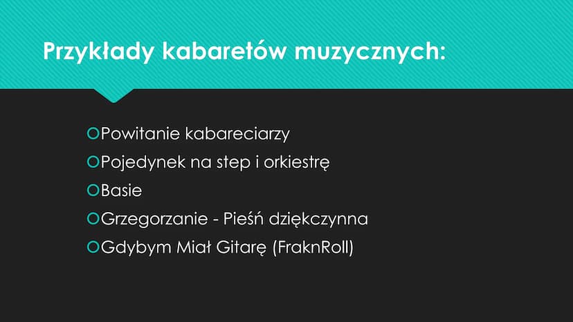 OŚmiech to zdrowie, a muzyka przyjemność.
Okazuje się, że można to połączyć. W rezultacie
otrzymujemy zabawną mieszankę, która rozweseli
nie