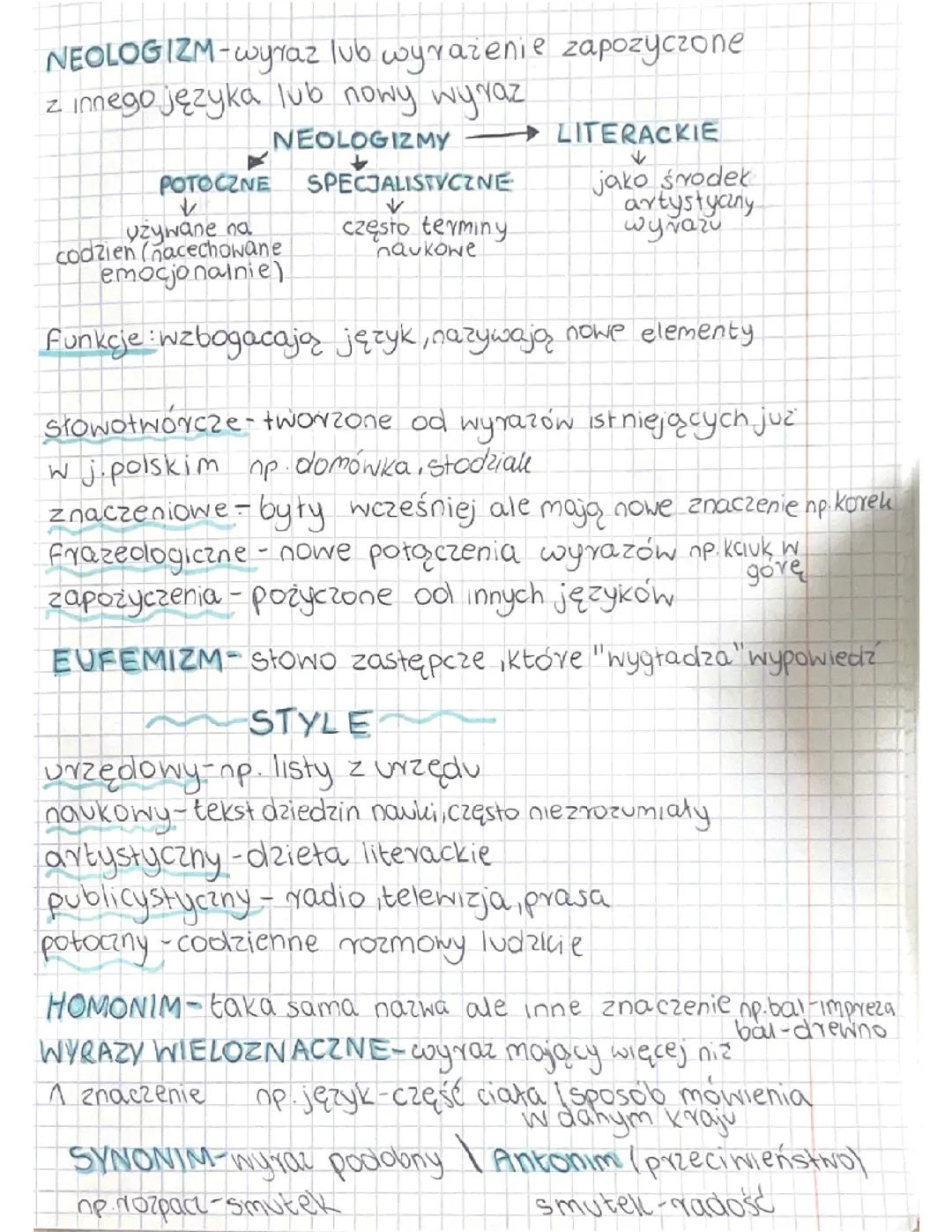 Klasa 8: Rozdział 1 – Wprowadzenie do języka