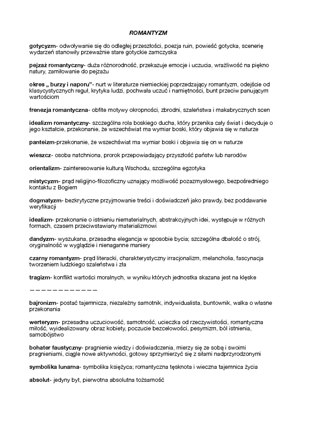 Gatunki literackie - Fraszki i Treny Kochanowskiego oraz życie i twórczość Adama Mickiewicza